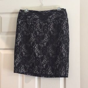 Black lace skirt